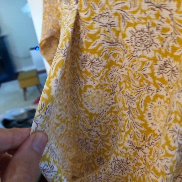 Melloday BOHO ruffled V neck bouncy blouse medium - Picture 5 of 14